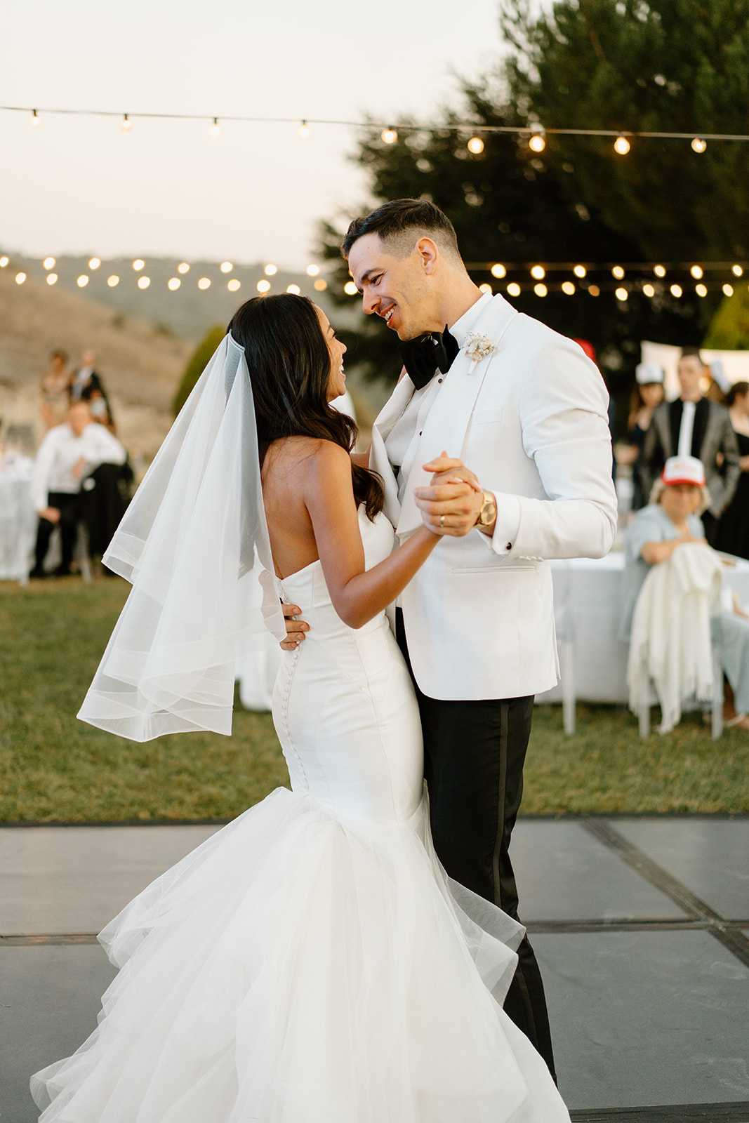 First Dance during wedding at Chateau Noland in San Luis Obispo California - Cobblestone
