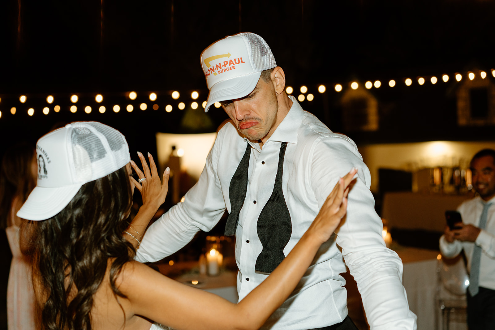 Bride and groom dancing at Chateau Noland San Luis Obispo California - Cobblestone