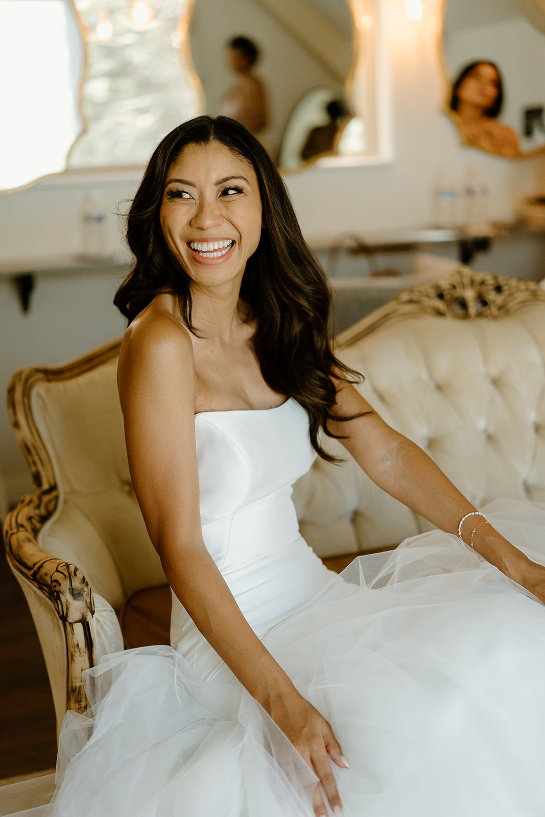 Bride preparing for wedding at Chateau Noland in San Luis Obispo California - Cobblestone