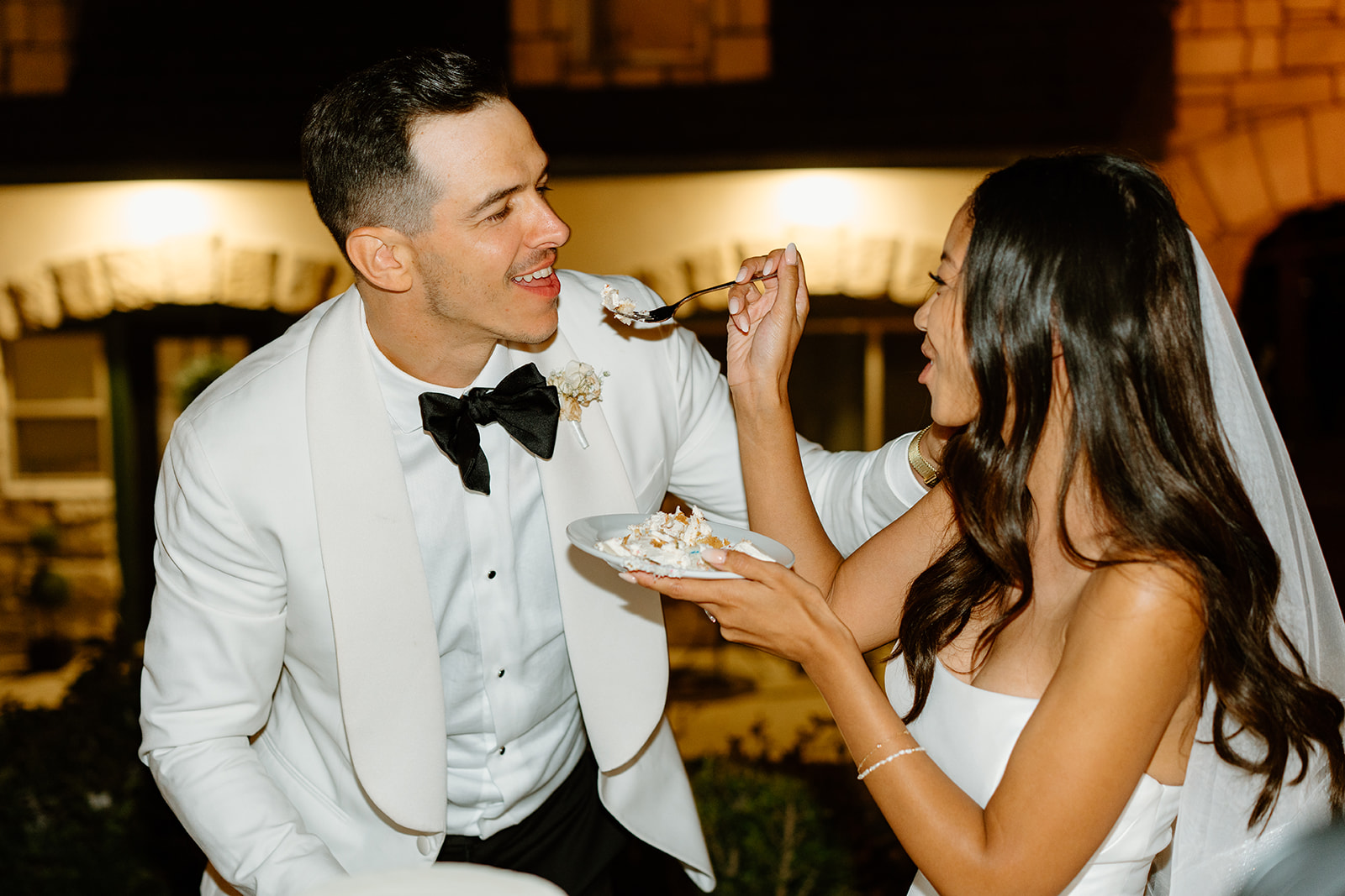 wedding cake cutting at Chateau Noland San Luis Obispo California - Cobblestone