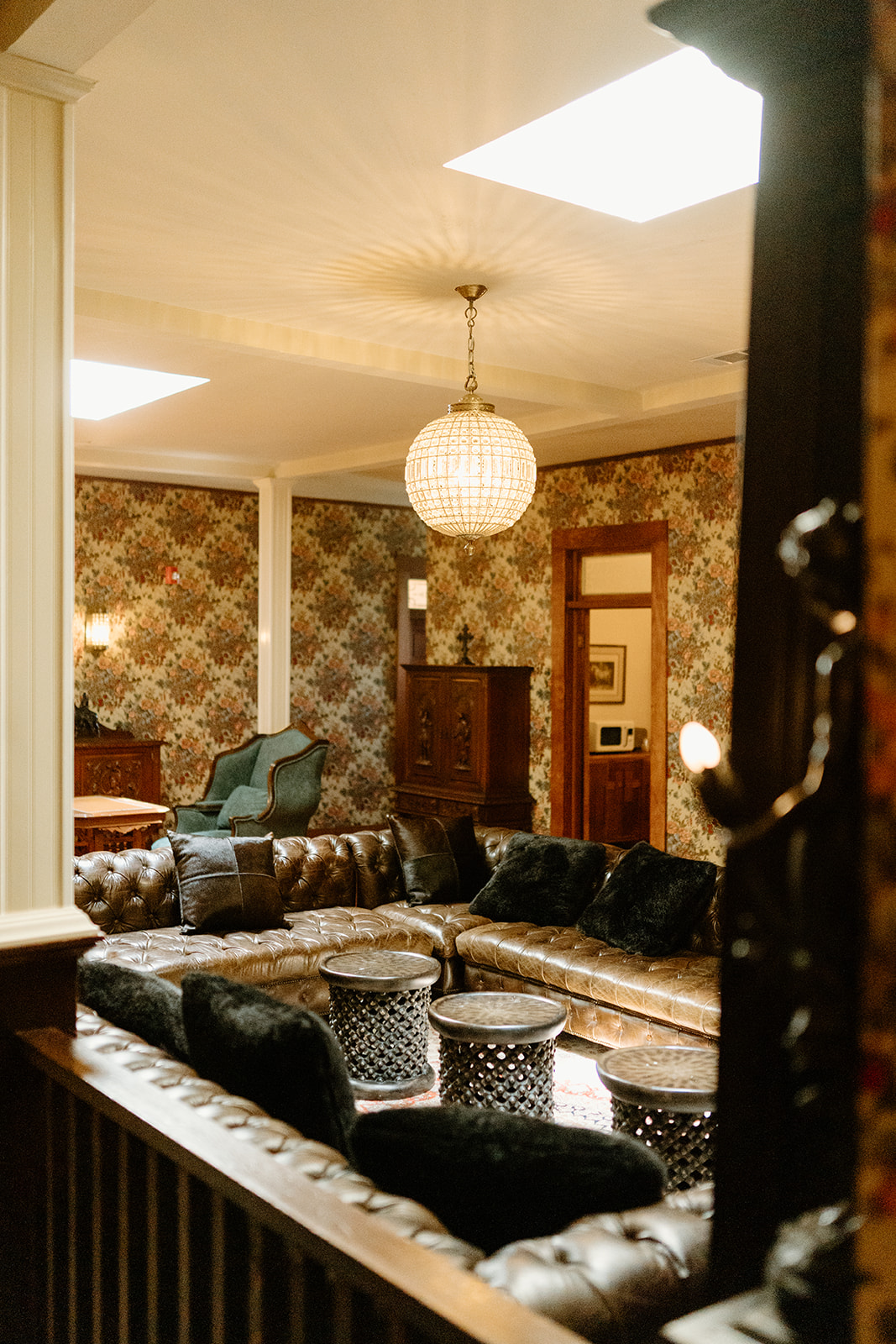 lobby details at wedding at 1880 Union Hotel in Los Alamos, Ca photography by Cobblestone