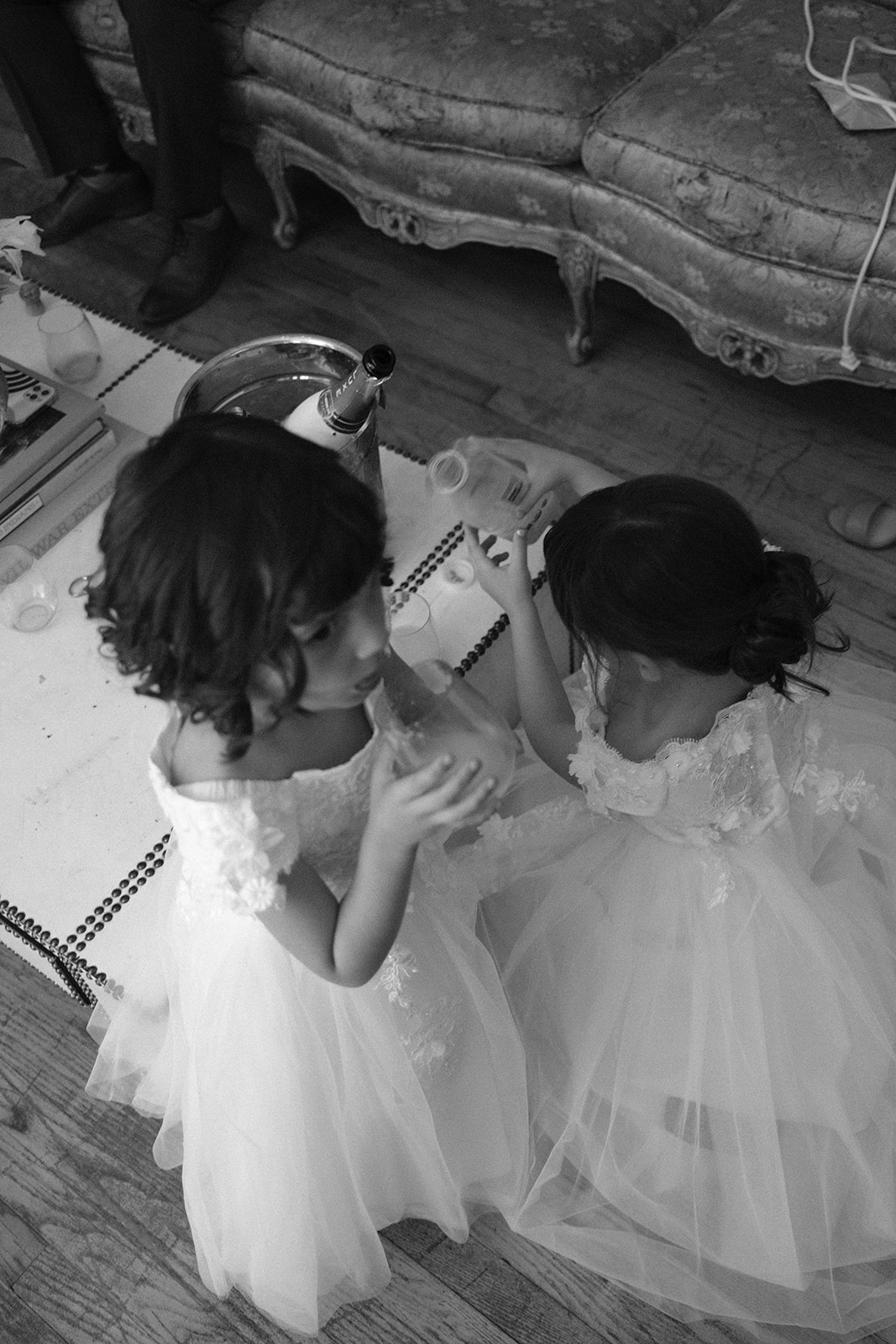 flower girl at wedding at 1880 Union Hotel in Los Alamos, Ca photography by Cobblestone