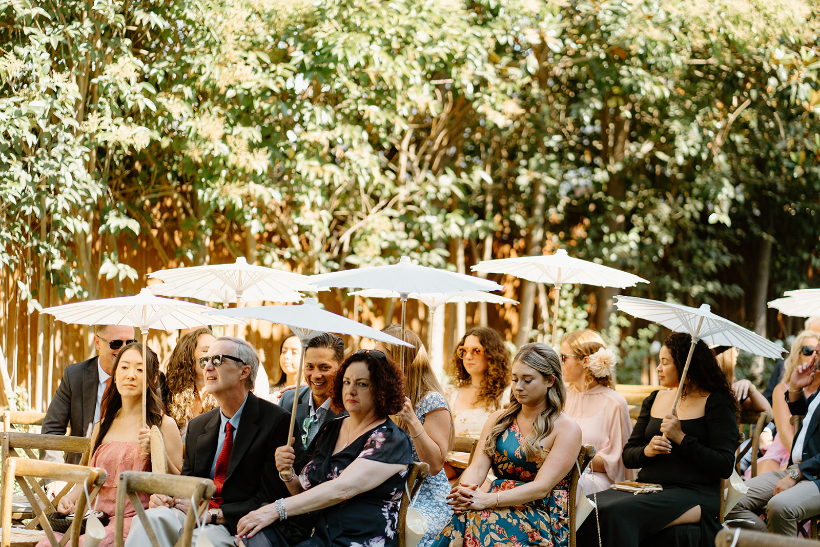 guests waiting for wedding to start at 1880 Union Hotel in Los Alamos, Ca photography by Cobblestone