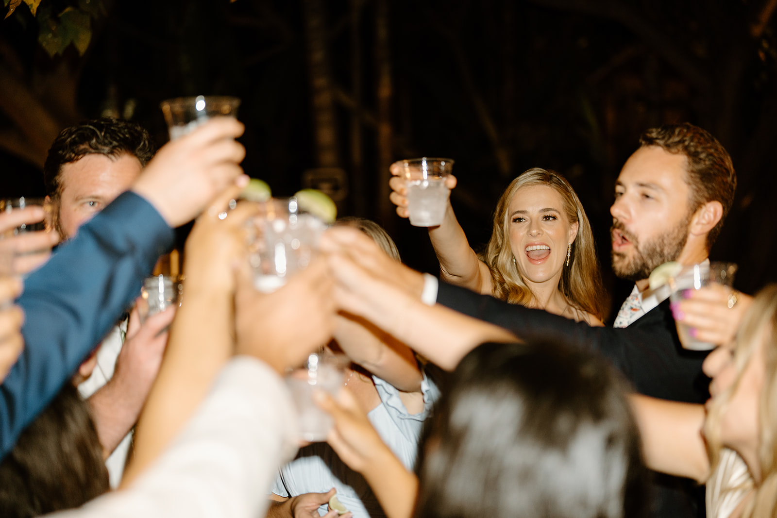 reception dancing at wedding at Botanica, Oceanside California, photography by Cobblestone