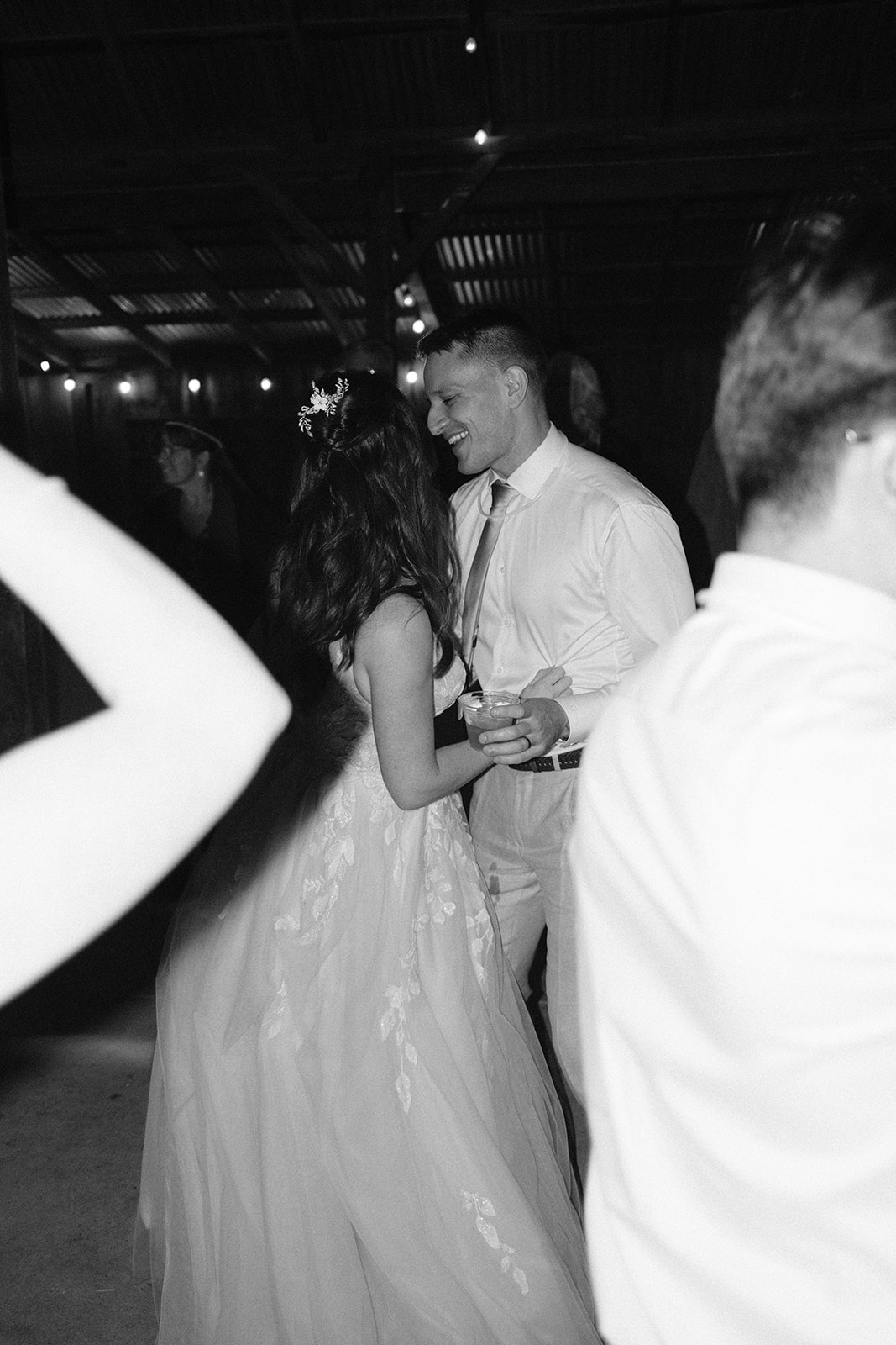 bride and groom dancing at wedding at Higuera Ranch, San Luis Obispo CA, photography by Cobblestone