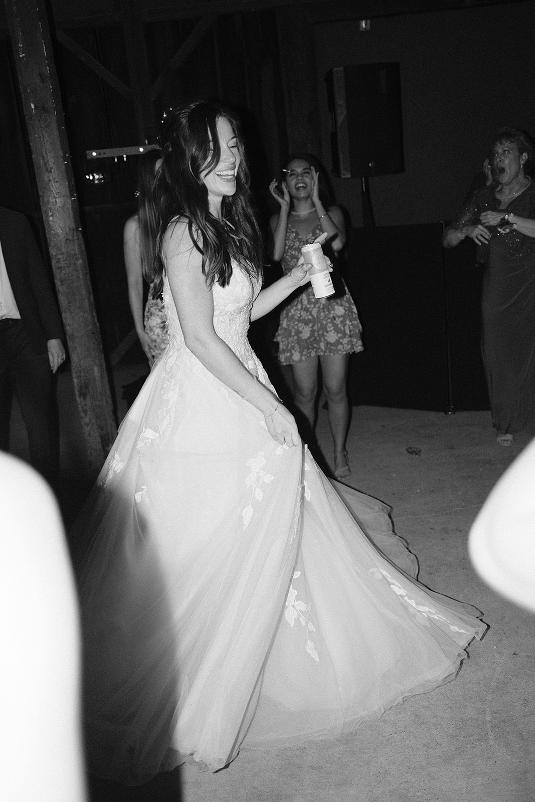 bride and groom dancing at wedding at Higuera Ranch, San Luis Obispo CA, photography by Cobblestone