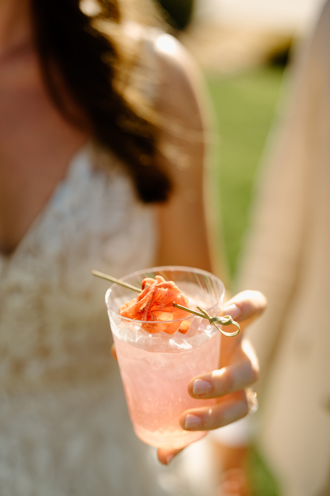 cocktail drink at wedding at Higuera Ranch, San Luis Obispo CA, photography by Cobblestone