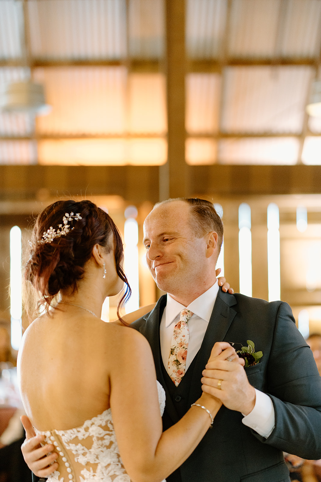 First Dance by bride and groom at The White Barn in San Luis Obispo CA, photography by Cobblestone