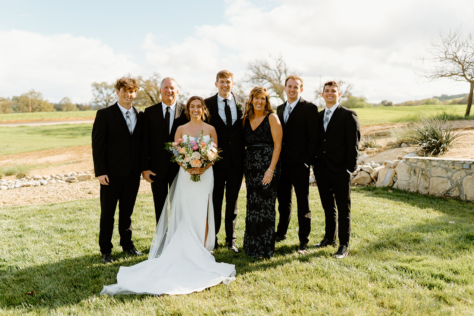 family photos after wedding in San Luis Obispo CA, photography by Cobblestone