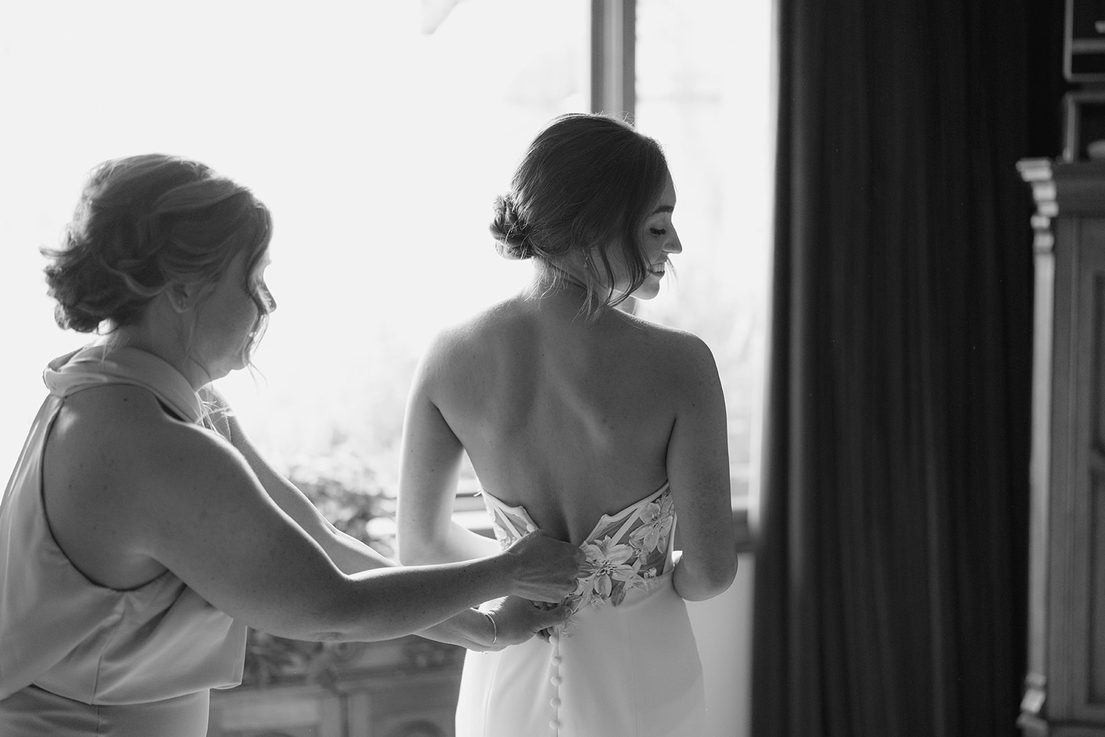 wedding details of dress San Luis Obispo CA, photography by Cobblestone