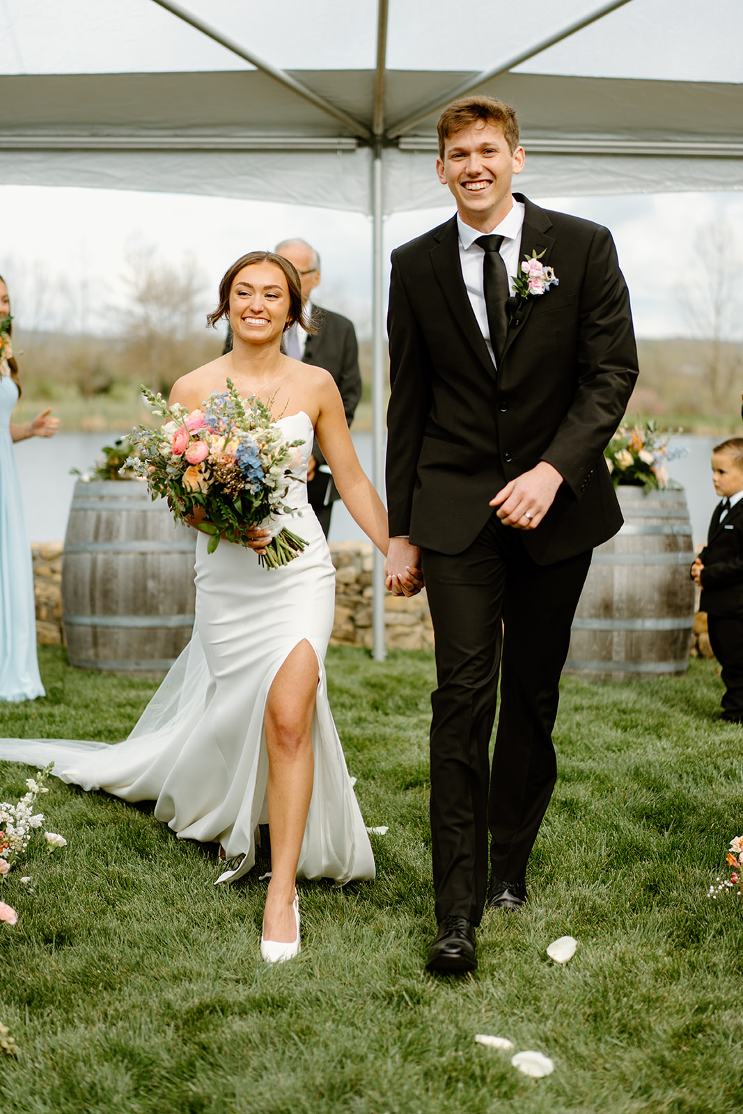 bride and groom photos after wedding in San Luis Obispo CA, photography by Cobblestone