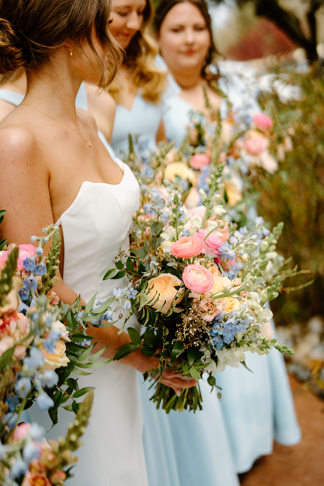 Bridesmaids with bride and flower girl in San Luis Obispo CA, photography by Cobblestone