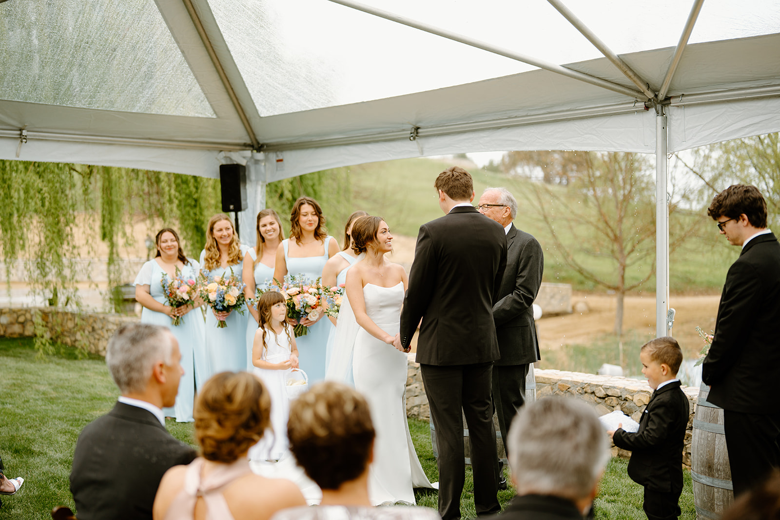 bride and groom during ceremony San Luis Obispo CA, photography by Cobblestone