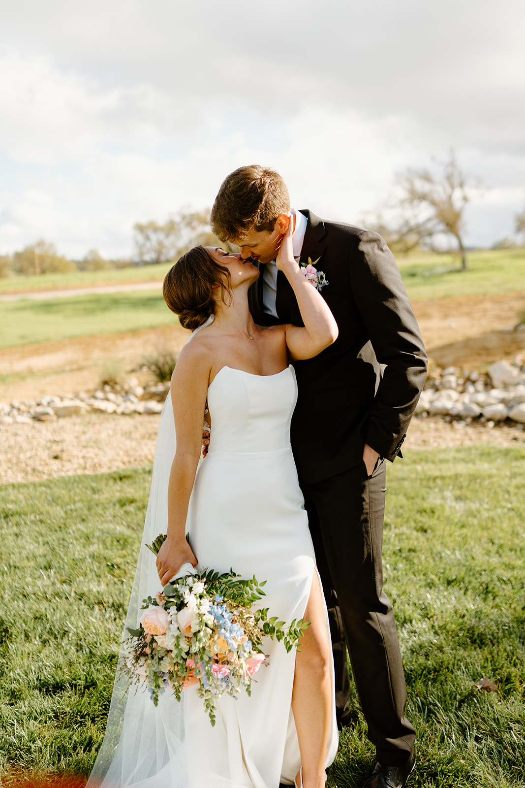 bride and groom photos after wedding in San Luis Obispo CA, photography by Cobblestone