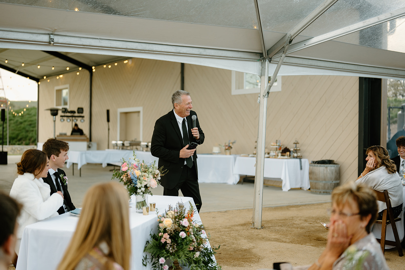 reception activities at wedding in San Luis Obispo CA, photography by Cobblestone