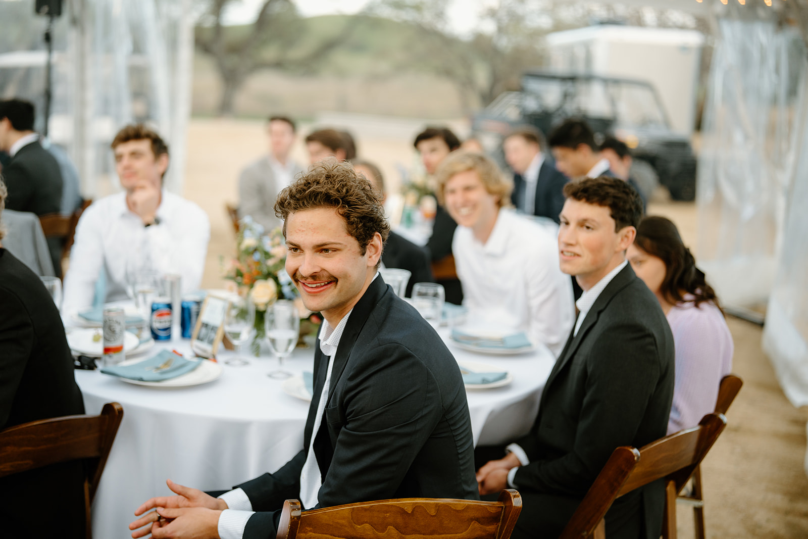 laughing at wedding in San Luis Obispo CA, photography by Cobblestone