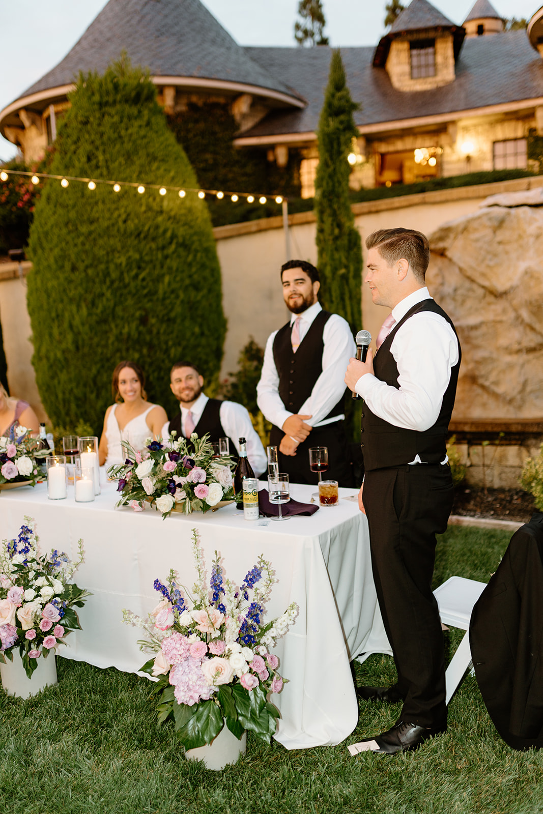 wedding toasts at wedding reception San Luis Obispo CA, photography by Cobblestone