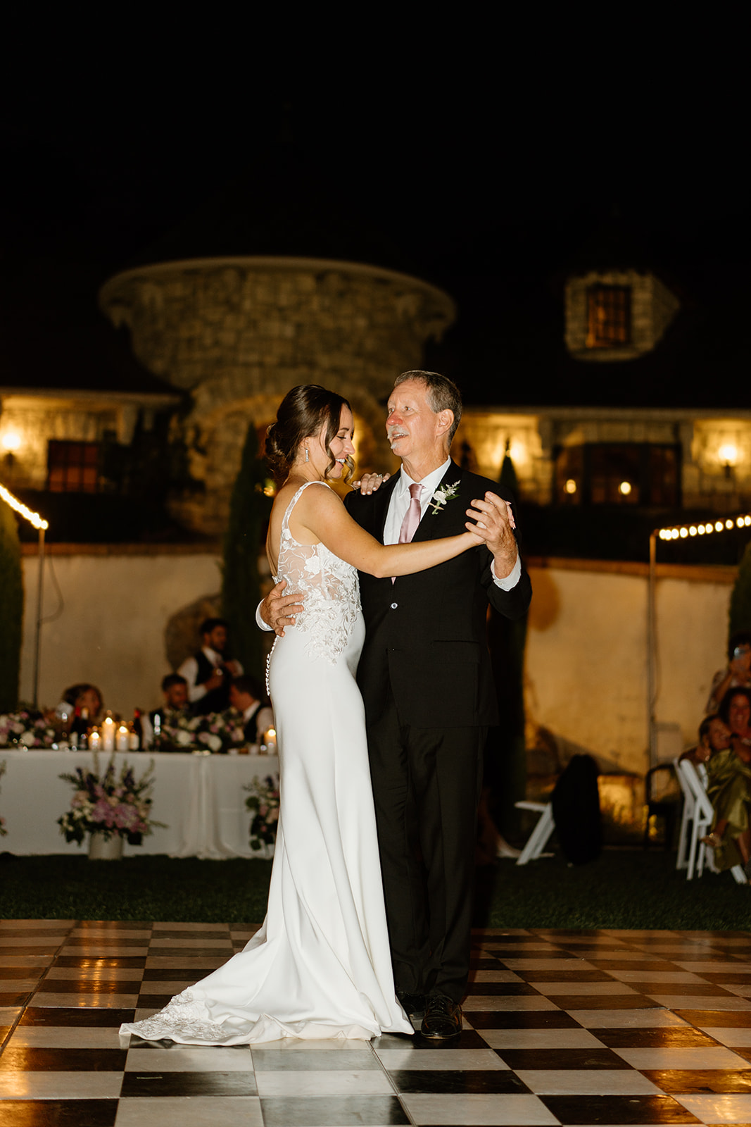 Father daughter dance at wedding in San Luis Obispo CA, photography by Cobblestone