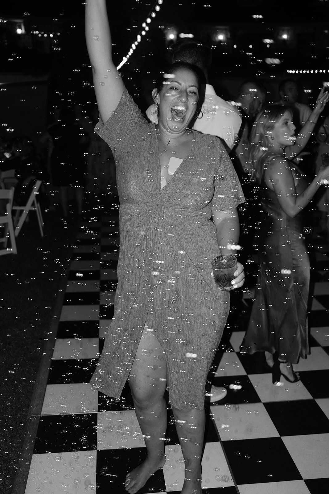 dancing with bubbles at wedding in San Luis Obispo CA, photography by Cobblestone