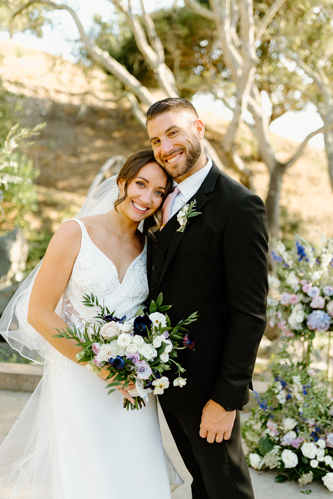 bride and groom photos after wedding in San Luis Obispo CA, photography by Cobblestone