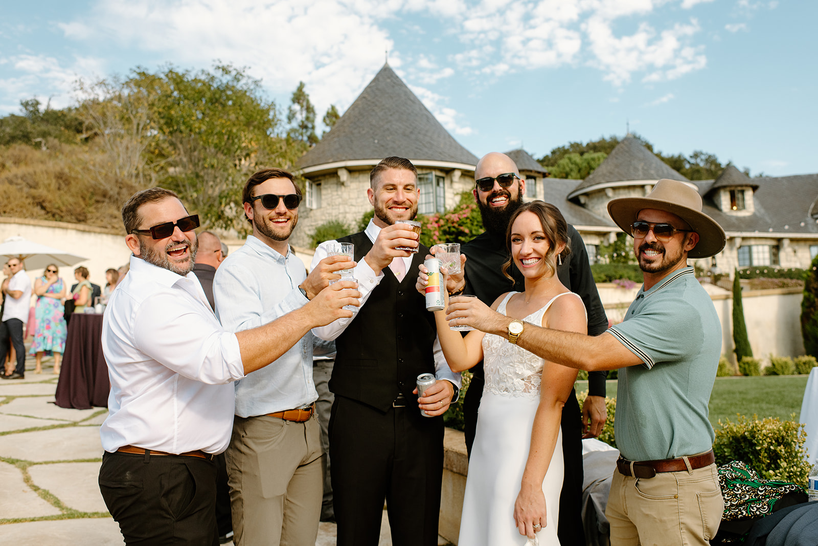 cocktail hour at wedding in San Luis Obispo CA, photography by Cobblestone